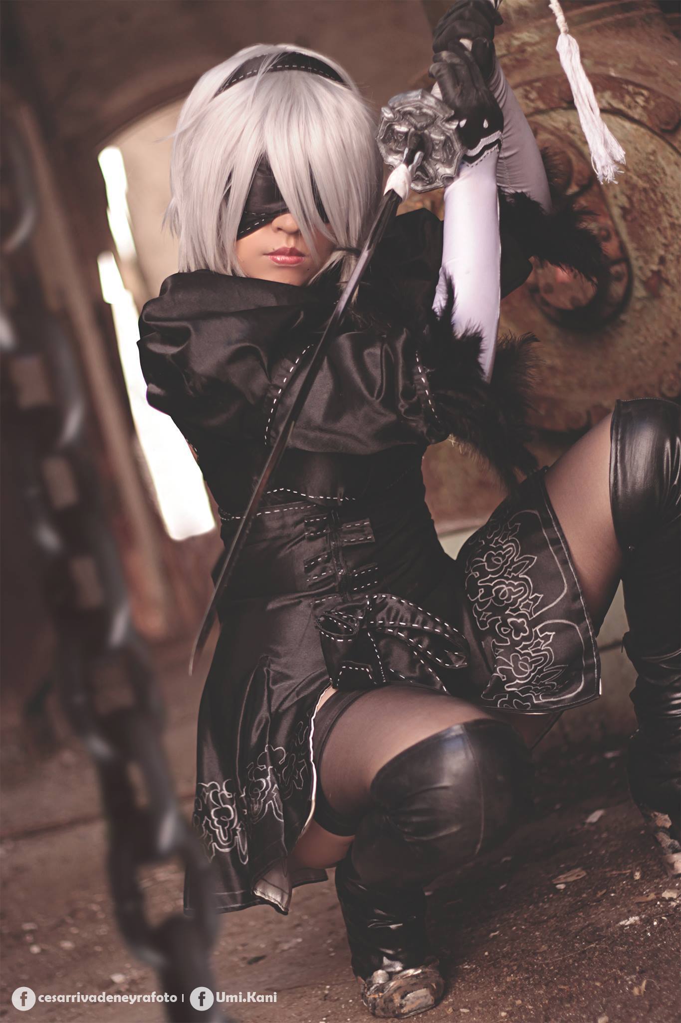 2B от Katta Ramos (Umi Kani) - NSFW, Yorha unit No 2 type B, NIER Automata, Попа, Косплей, Длиннопост