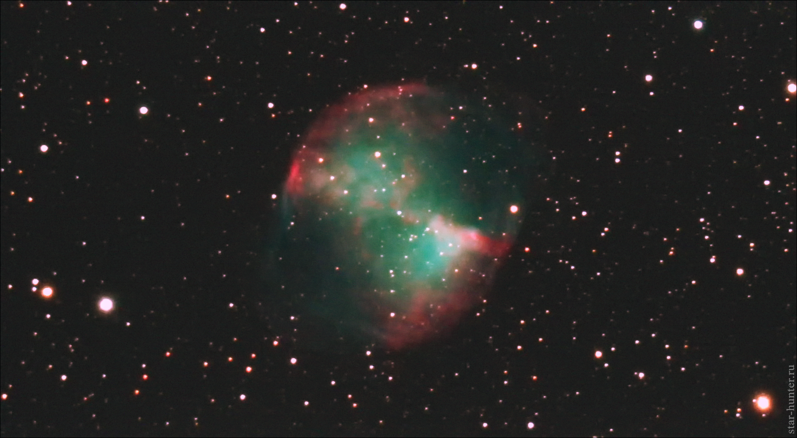 Planetary nebula M27 Dumbbell, September 11, 2017. - My, Astrophoto, Astronomy, Space, Nebula, Starhunter, Anapadvor