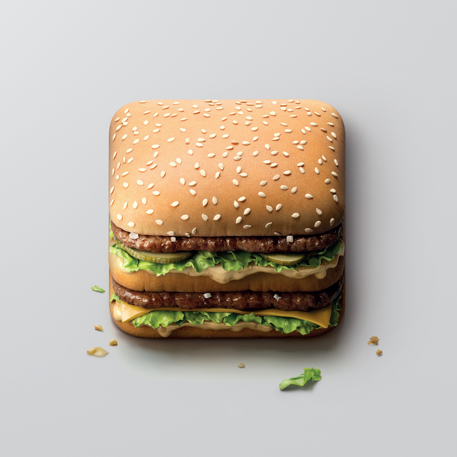 If McDonalds food turned into app icons - Icons, Brands, Longpost