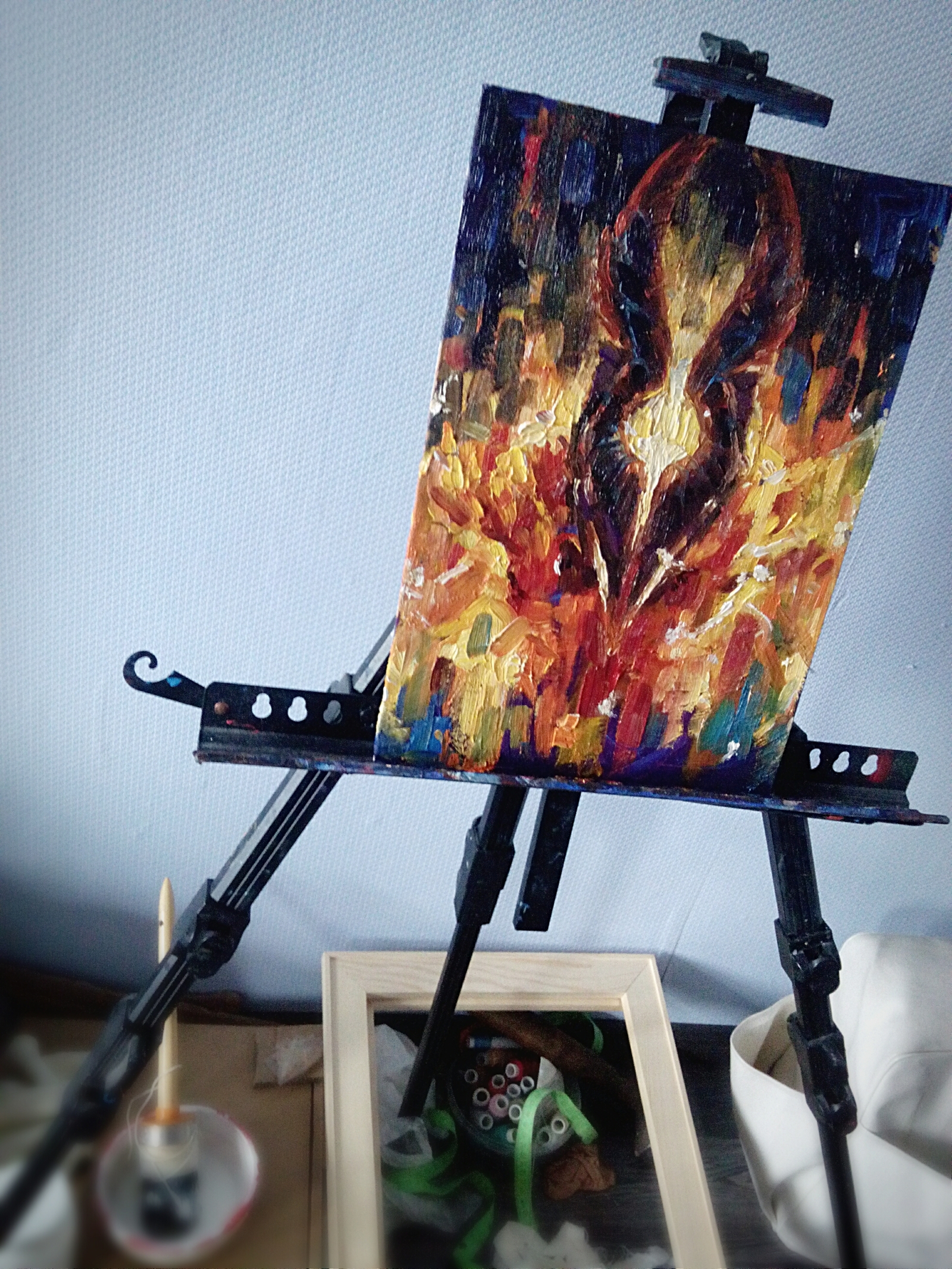 Phoenix from DOTA2 in a quick way. - My, Art, Dota 2 Art, Dota 2, Phoenix, Painting, Games, Rna1ssnc, Longpost