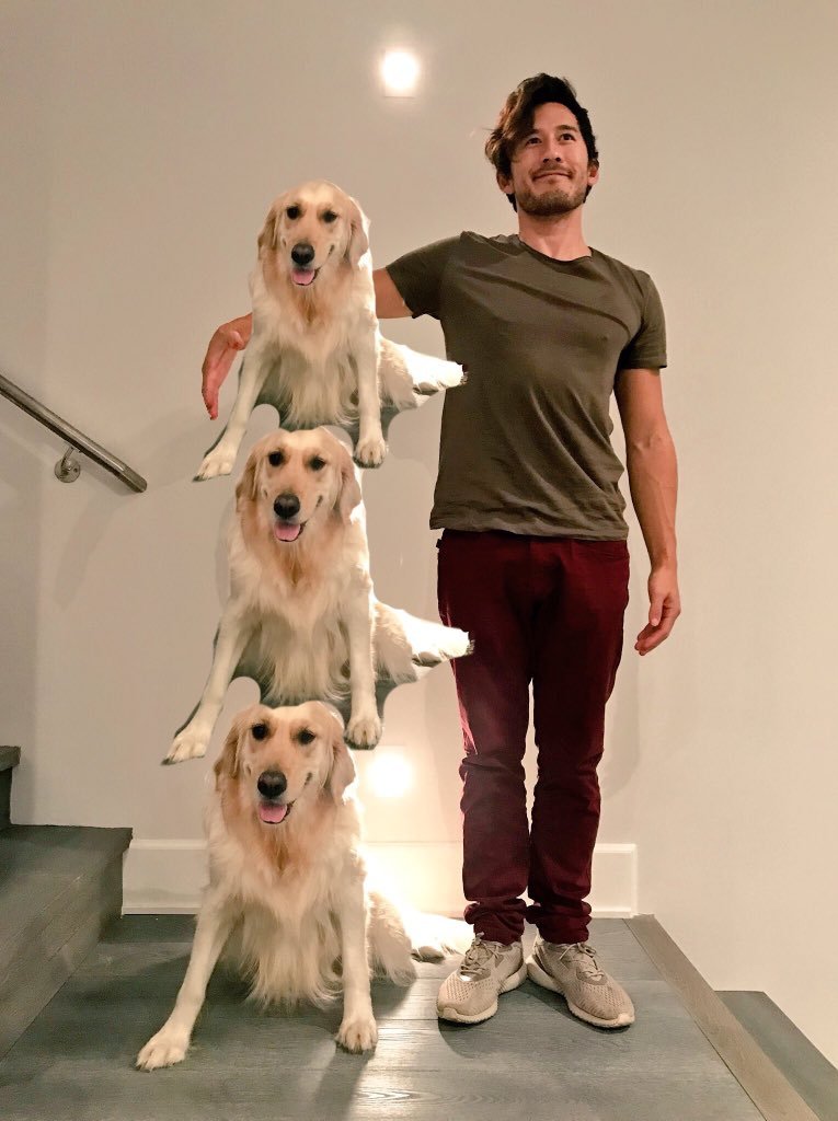 The guy asked his subscribers to photoshop his hand to the dog, as in the second picture - Images, The photo, Photoshop master, Photoshop, Scooby Doo, Longpost, Markiplier