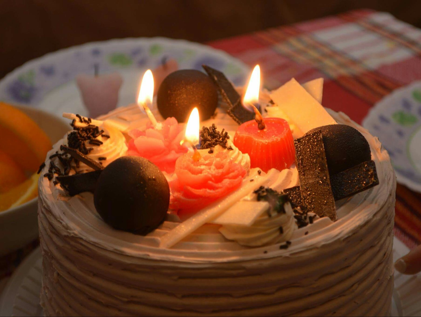 Festive cake candles. - My, Candle, , Cake, , Longpost