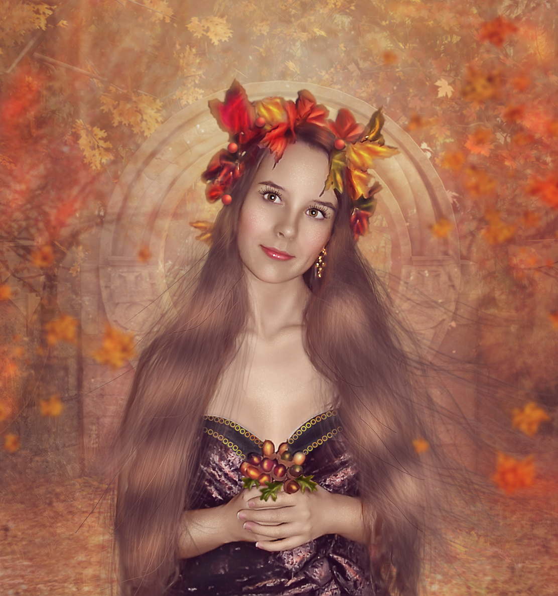 Autumn.... - Photoshop, Photoart, Treatment, The photo, Autumn, Leaves, Photomanipulation