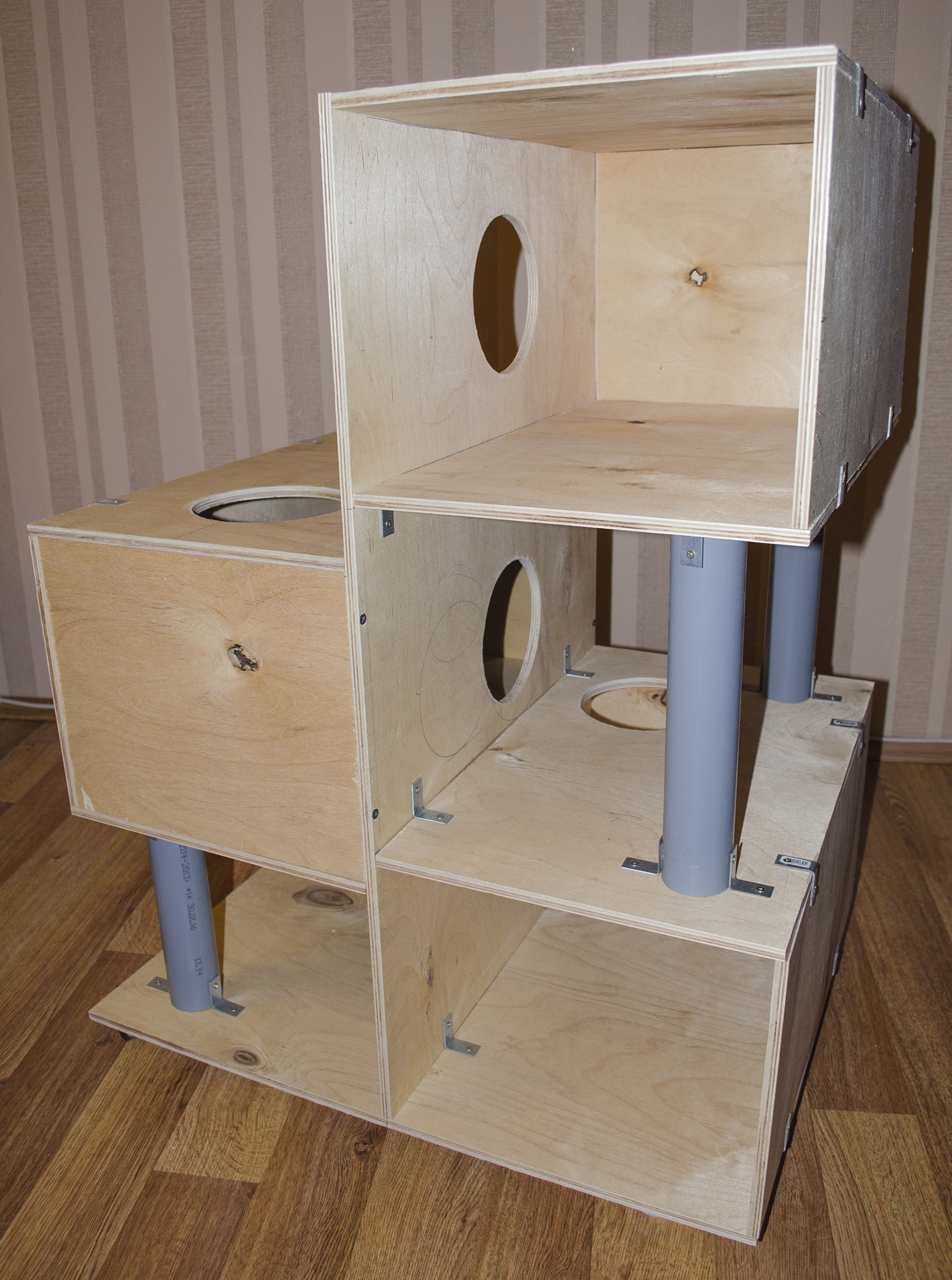 cat house - My, With your own hands, Scratching post, cat house, Longpost, cat, Pet house