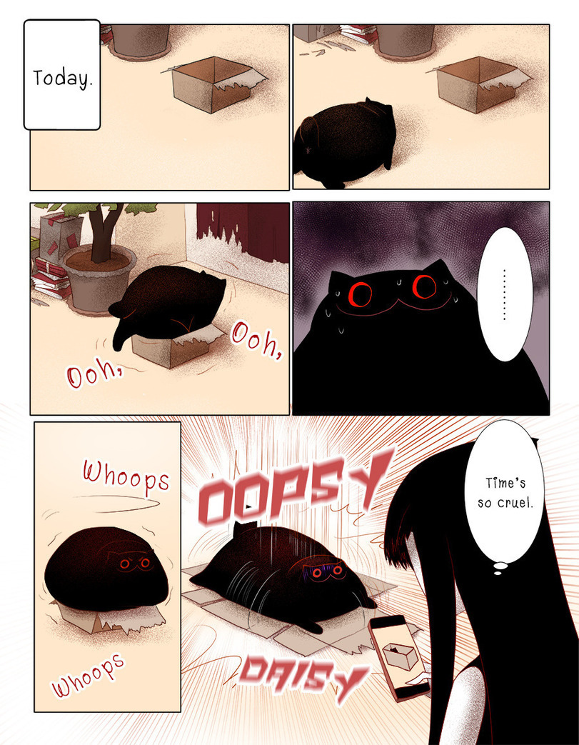 The years go by - cat, Cotton Valent, Creepy Cat, Meawbin, Comics, Longpost