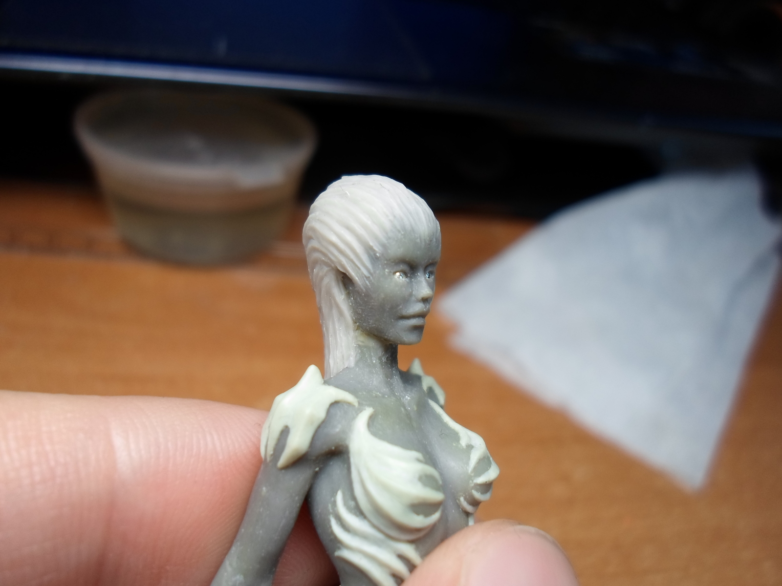 Naga, a little bit of the process of the new figurine - My, Naked, , Process of creation, Лепка, Miniature, With your own hands, Fantasy, Polymer clay, Longpost, Creation