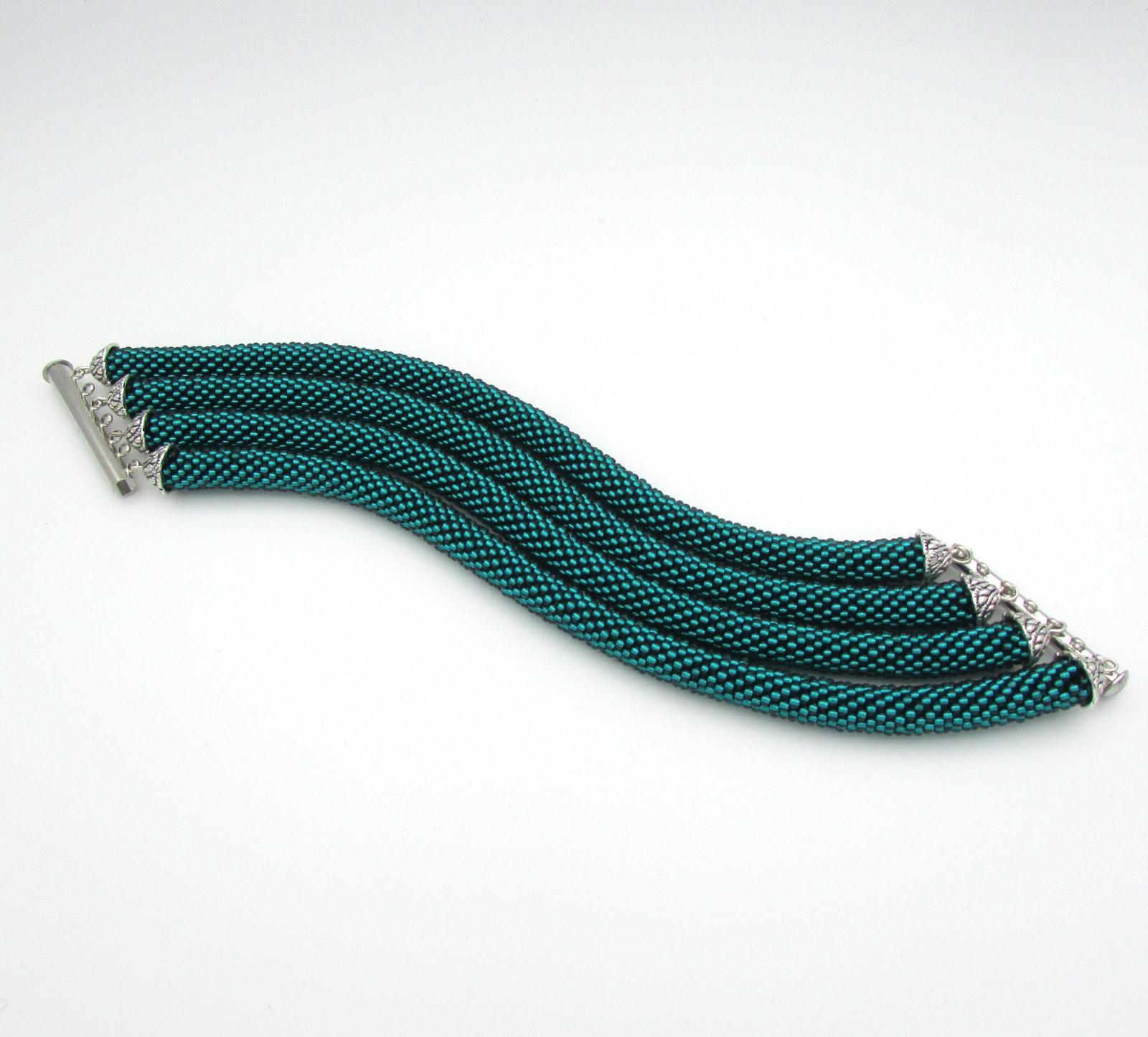 Emerald bracelet - My, Beads, A bracelet, Needlework, Bead jewelery, Decoration, Emerald, Longpost