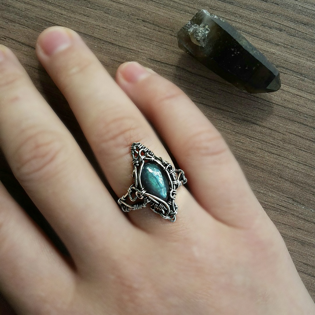 Another ring - My, Wire jewelry, Silver Jewelry, Decoration, , Needlework without process, Longpost