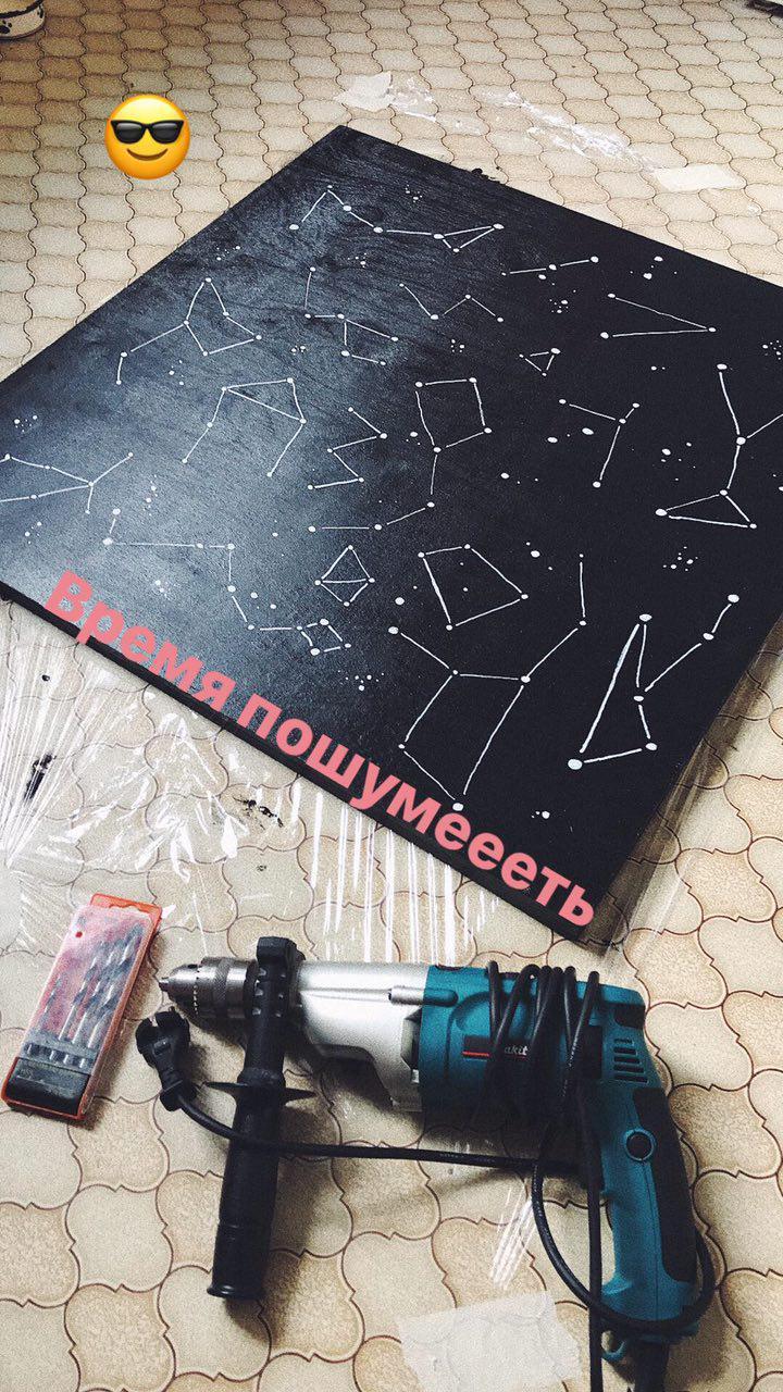 DIY decorative starry sky panel - My, With your own hands, Longpost, Starry sky, Crafts