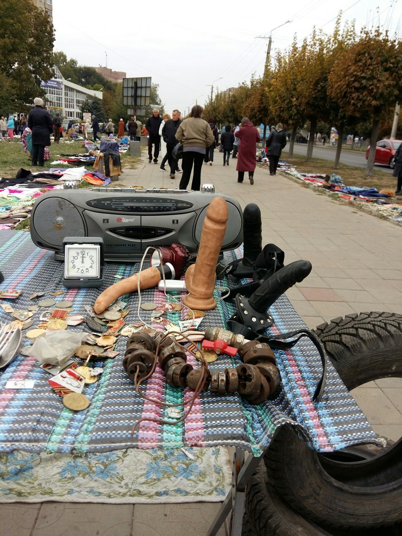 What you can't find at a flea market... - NSFW, Market, The photo, Dildo, Longpost