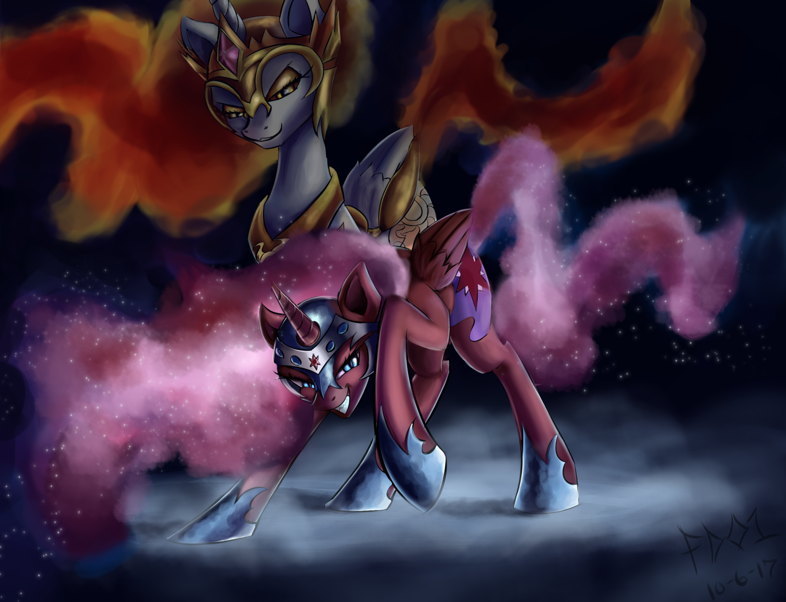 Her Most Faithful Student - My little pony, PonyArt, Daybreaker, Twilight sparkle