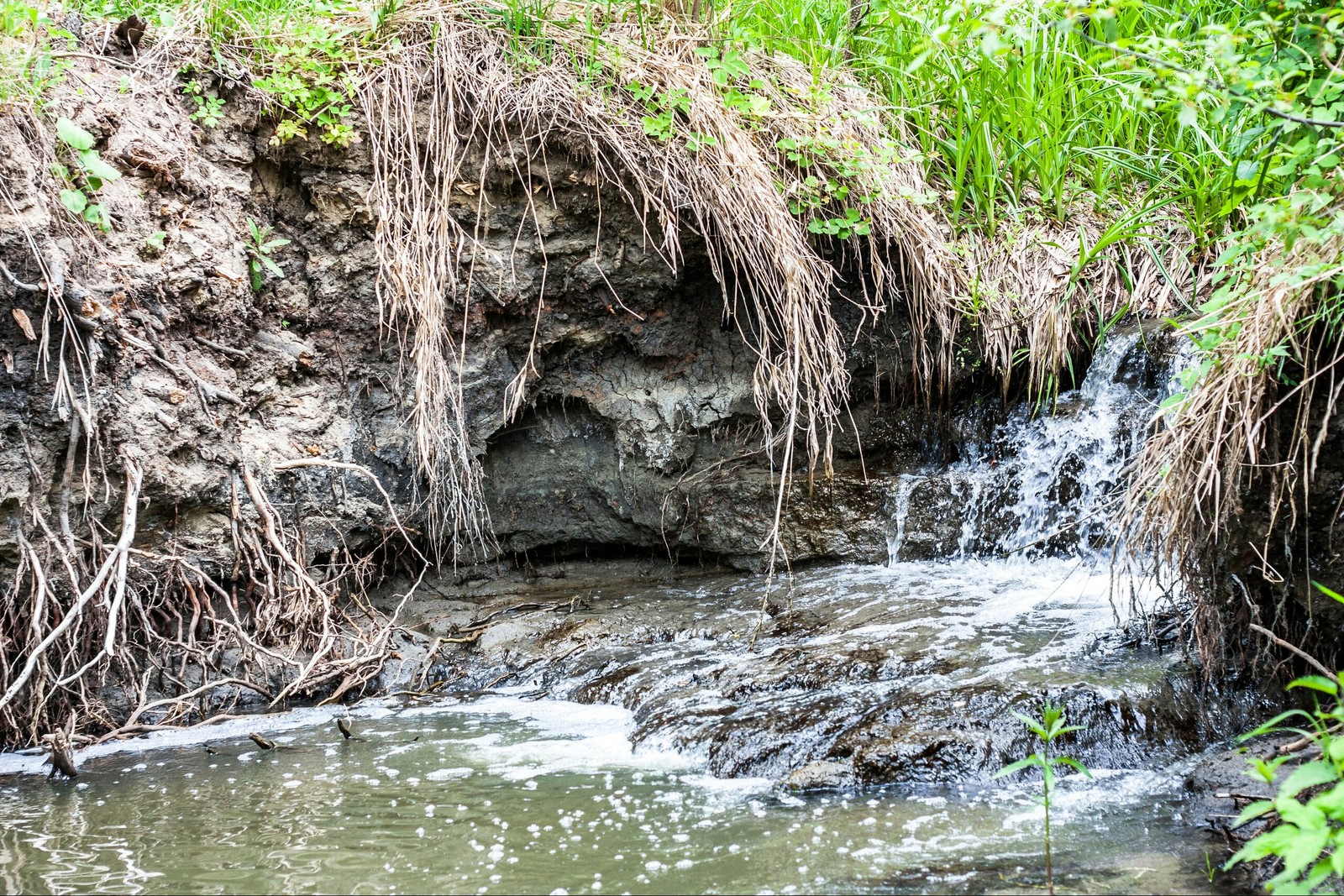 local waterfalls) - My, Waterfall, Stream, Beginning photographer