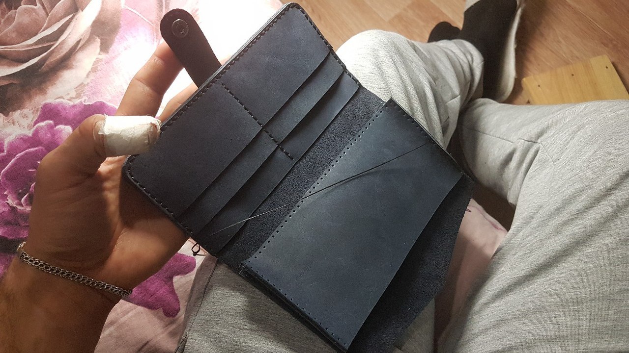 Wallet LONGER - My, Leather, Leather, Handmade, Wallet, Longpost