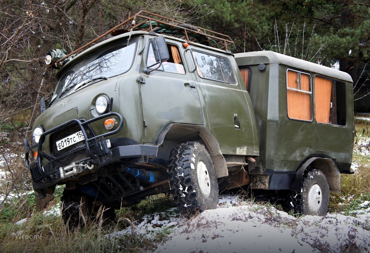 Homemade all-terrain vehicle with an articulated frame - Homemade, Hinge, UAZ, UAZ loaf