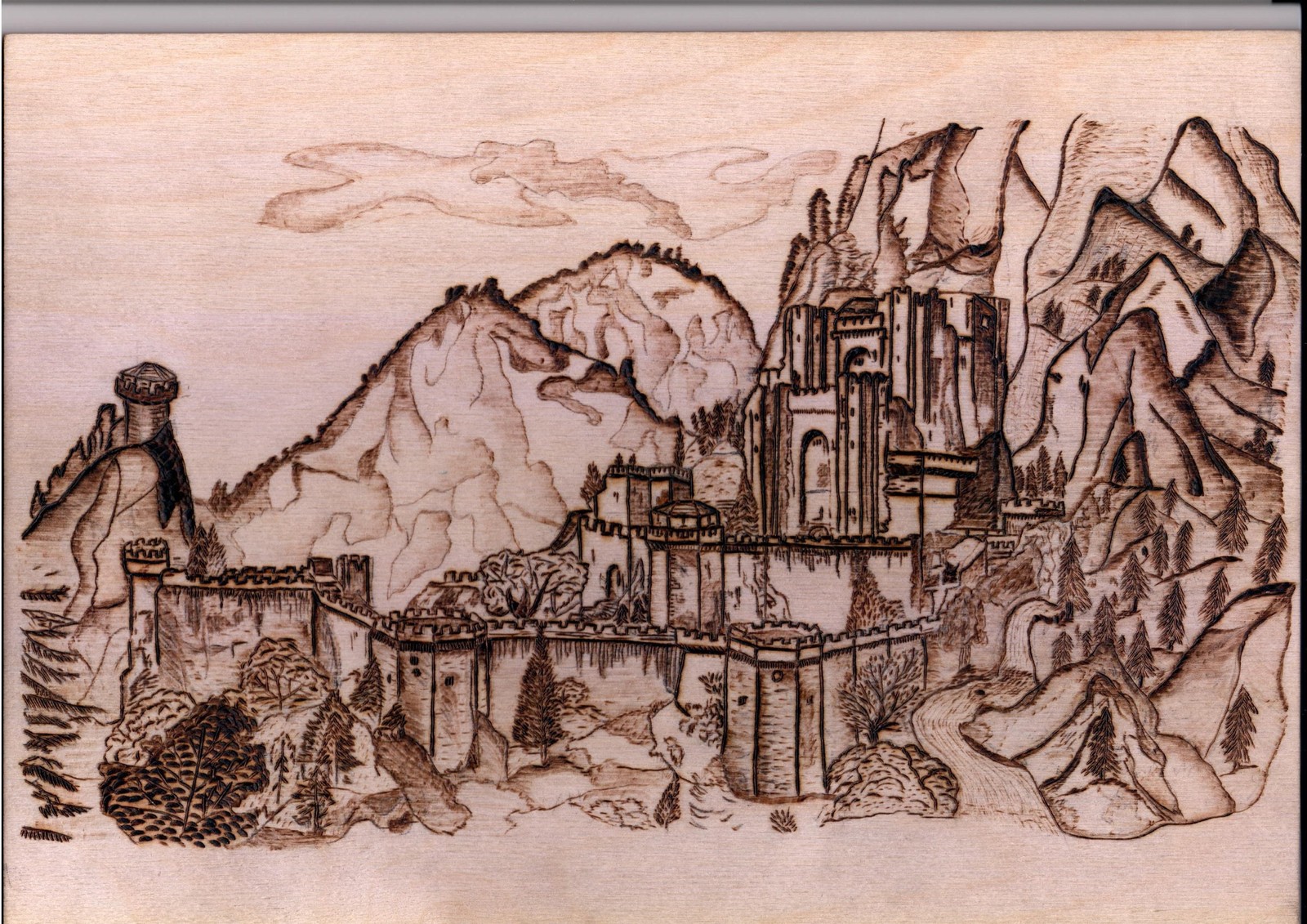 Woodburning - My, The Witcher 3: Wild Hunt, Pyrography, Kaer Morhen