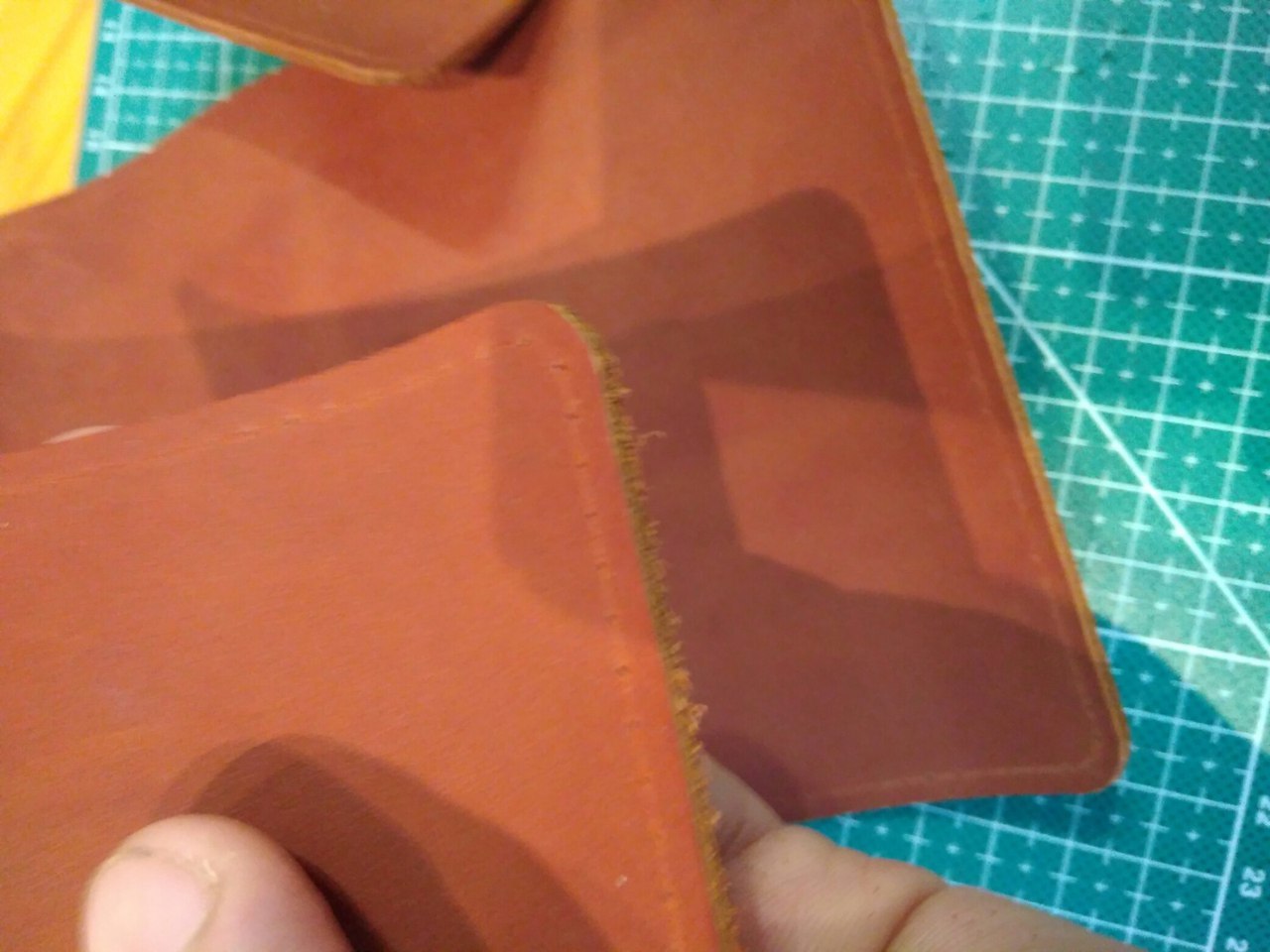 Large wallet made of genuine leather - My, Leather, With your own hands, Longpost