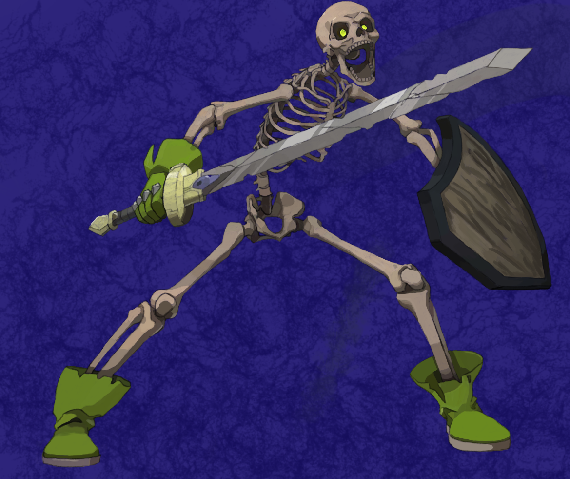 Skeleton - My, , , , Digital drawing, Skeleton, Skeleton, Sword, Undead