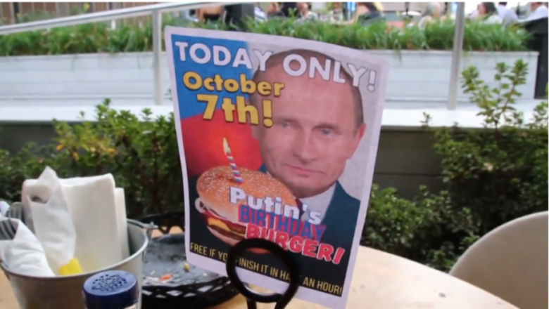 Burger in honor of Putin in New York. Who suffered because of the five cutlets - Work, USA, Vladimir Putin, New York, Video, Longpost