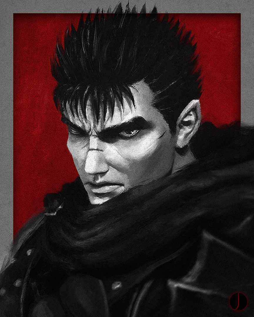 Guts - Anime Art, Аниме, Берсерк, Guts, Photoshopismykung-Fu