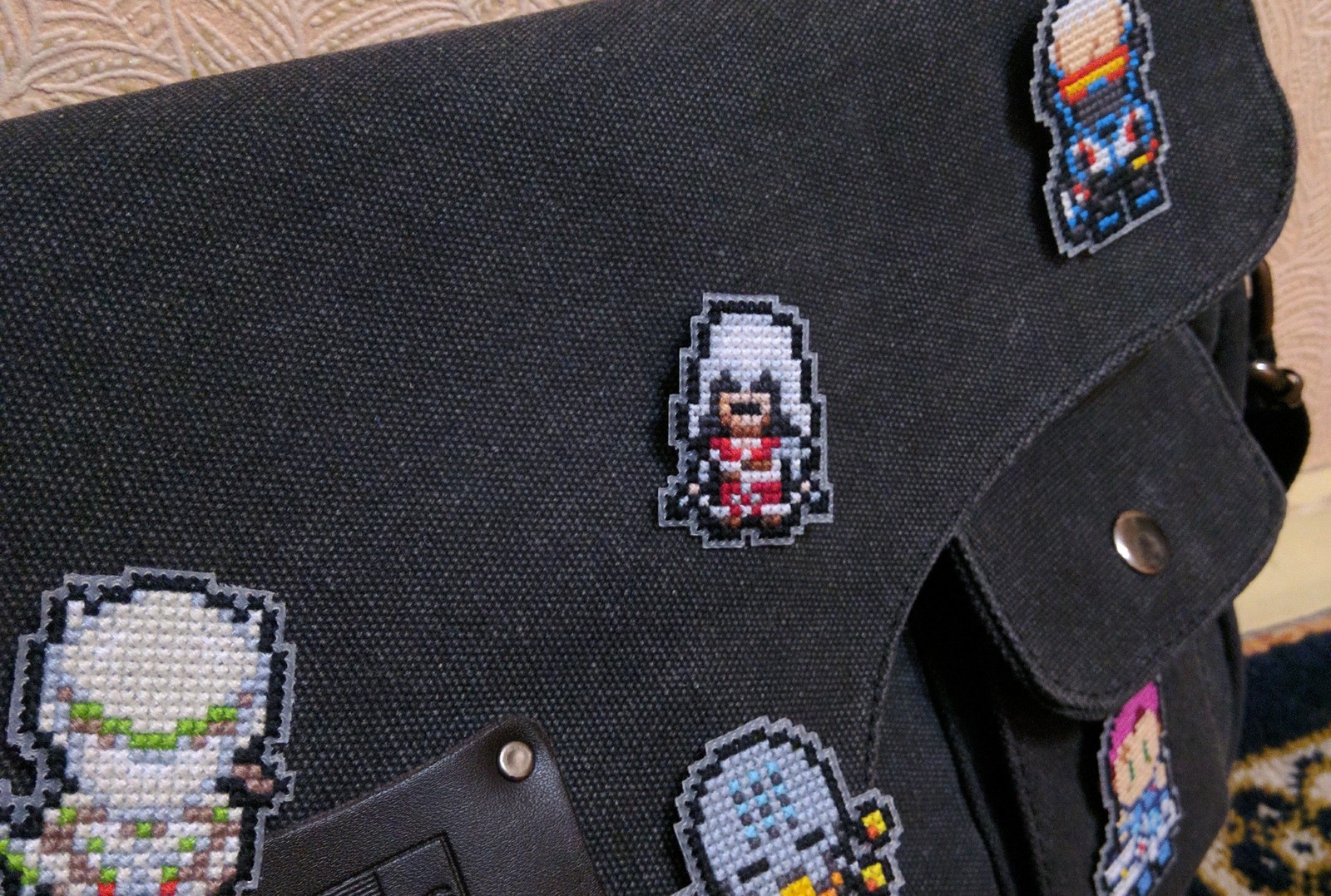 Assassin (embroidery) - My, Assassins creed, Embroidery, Icon, With your own hands, Handmade