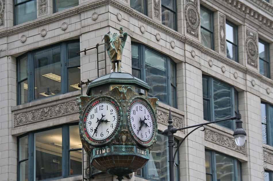 New York and Chicago street clocks - Clock, USA, Longpost