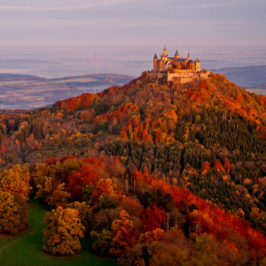 Hohenzollern Castle in October. - The photo, Landscape, Autumn, Hohenzollern Castle, Germany