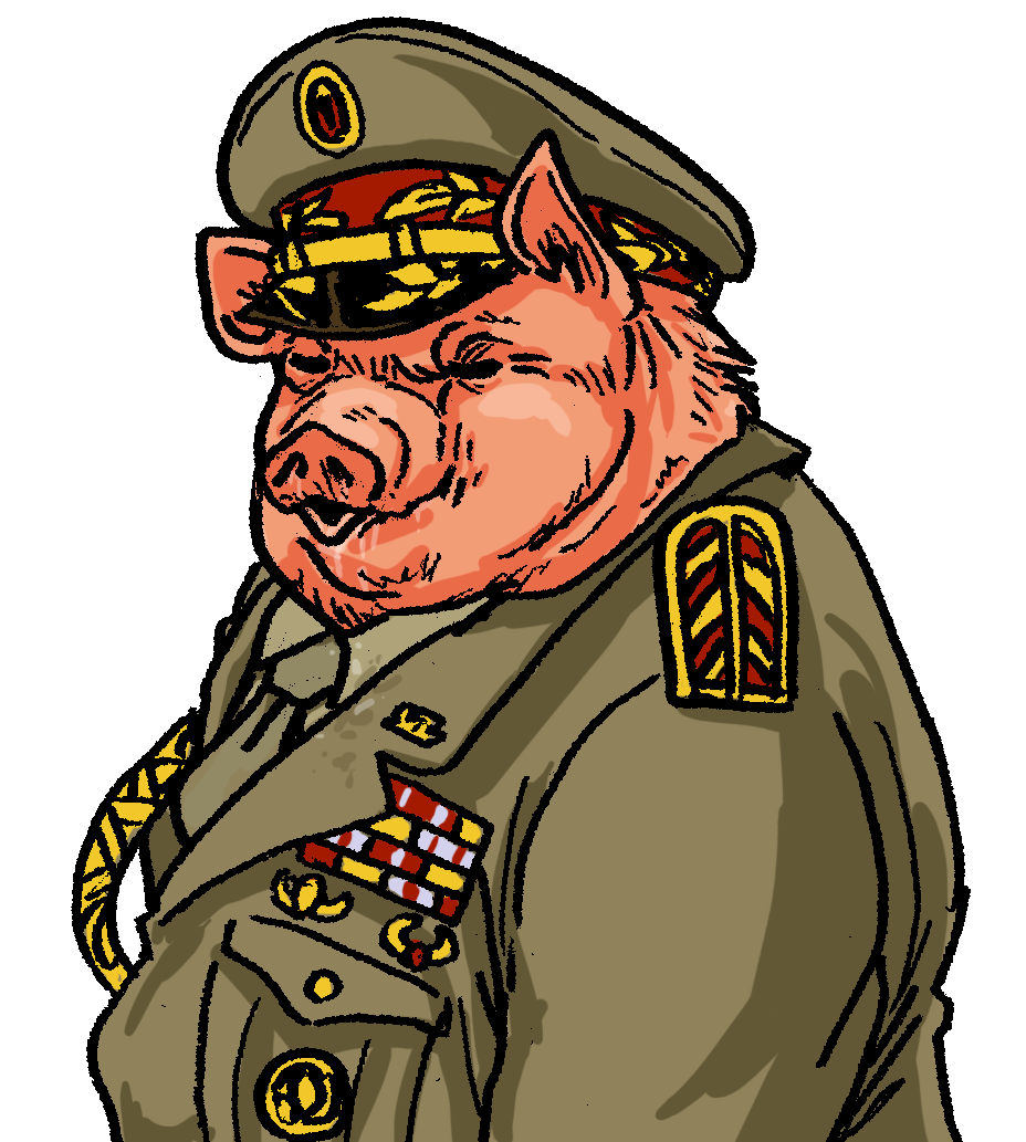 Pig general - Shabazik, Pig, General, Military uniform, Art