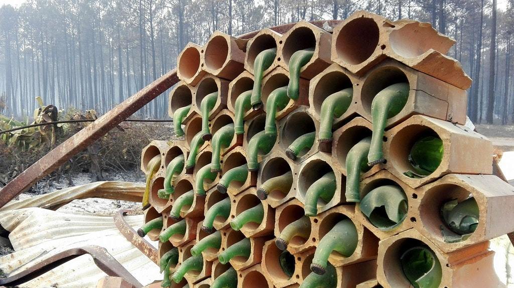 These bottles melted after a forest fire look somehow strange... - Reddit, Fire, Almost strawberry, Not