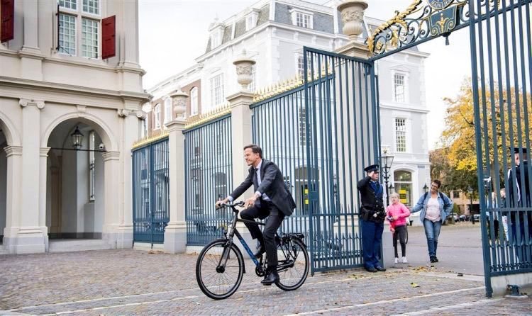 Prime Minister of the Netherlands Mark Rutte is on his way to work. - Prime Minister, Work