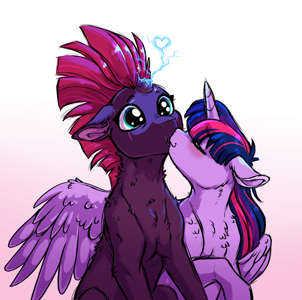 The body cannot - the horn will help - My little pony, Twilight sparkle, Tempest shadow, My little pony: the movie, Lopoddity, Shipping, MLP Lesbian