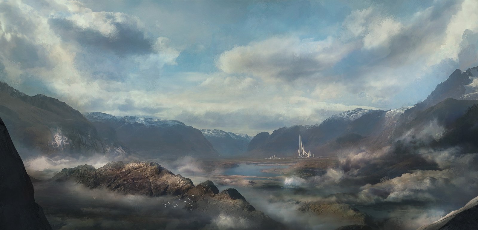 Landscapes from another planet - Landscape, Wallpaper, Other planet, Fantasy, Art, Longpost