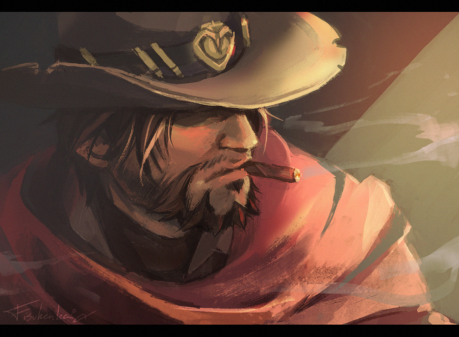 Gloomy McCree - Art, Overwatch, Blizzard, McCree, McCree