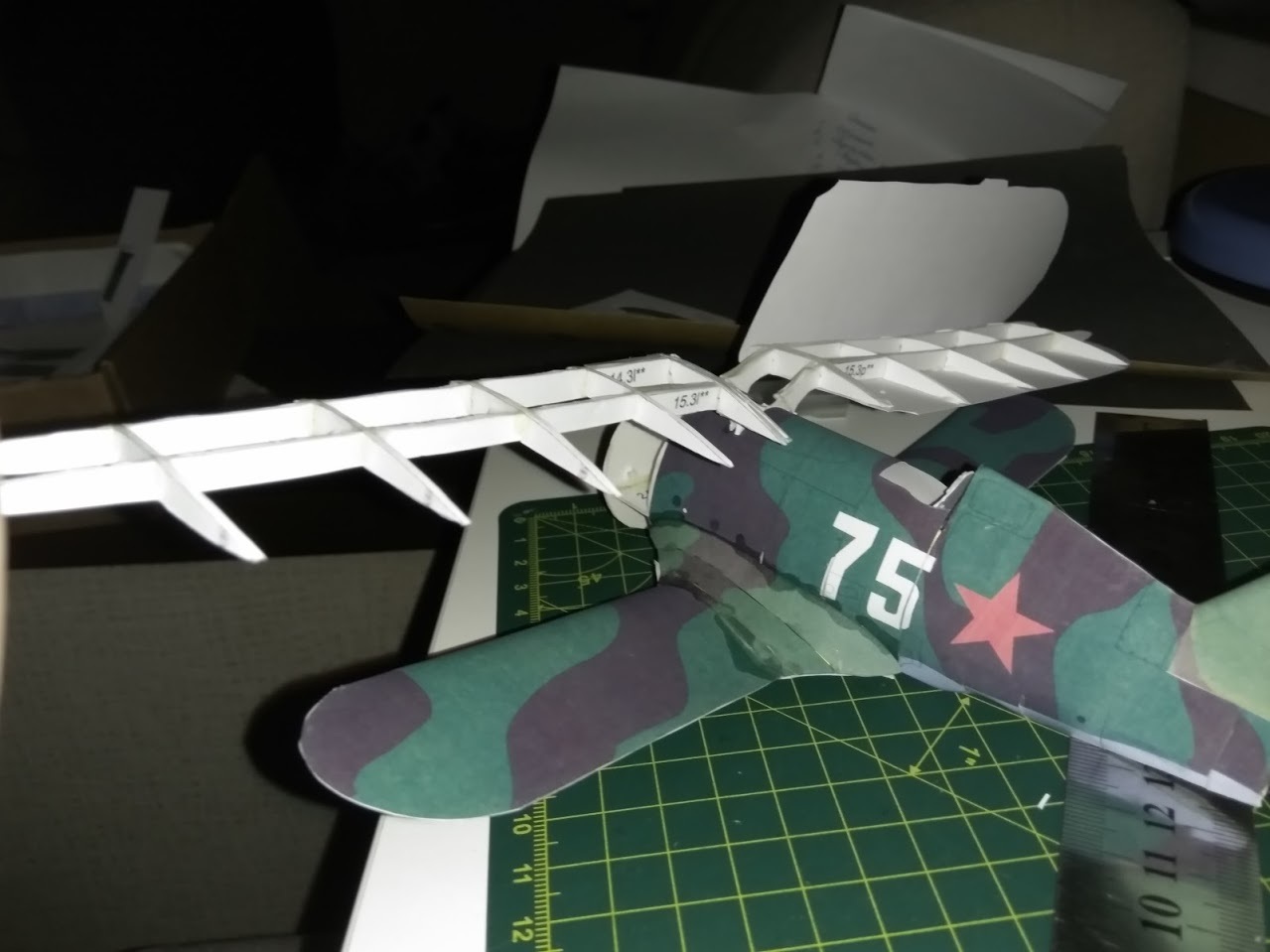 First paper. - My, Paper models, Stand modeling, Paper modeling, Scale model, Models, Longpost, Papercraft, 