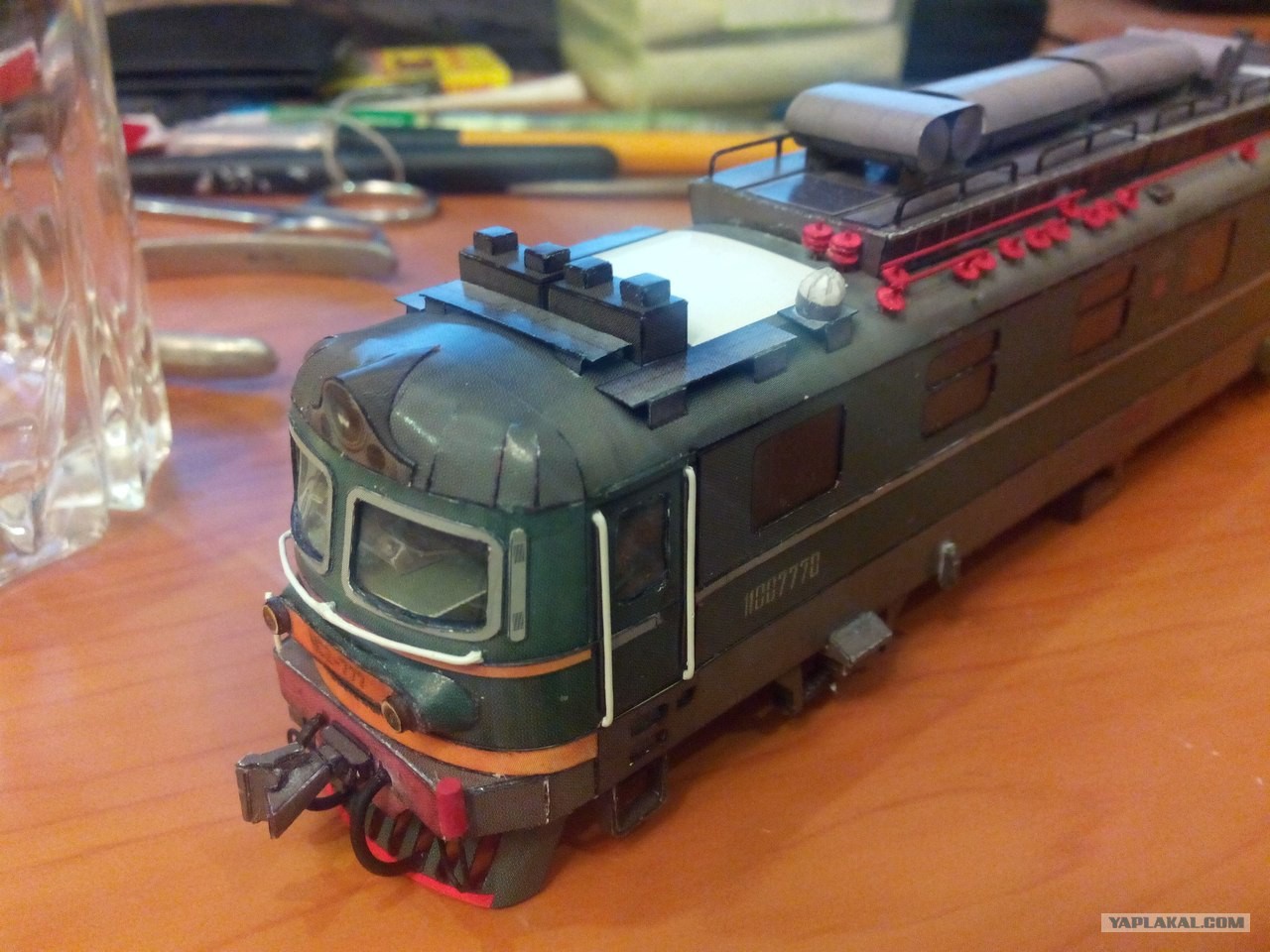 Electric locomotive ChS2 made of paper. Part 1: body - My, Papercraft, Paper products, Handmade, Paper, Electric locomotive, Railway, Modeling, Longpost