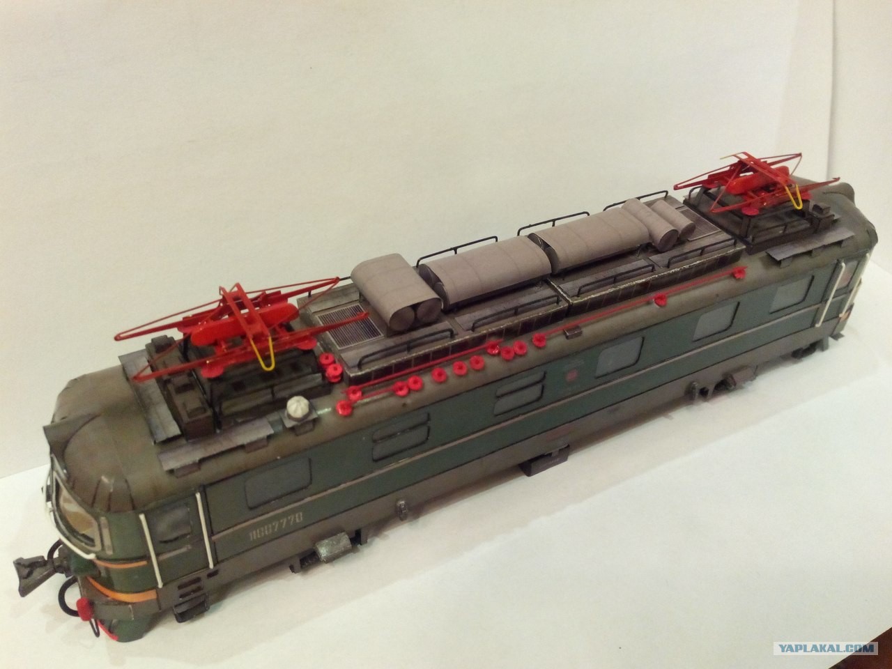 Electric locomotive ChS2 made of paper. Part 1: body - My, Papercraft, Paper products, Handmade, Paper, Electric locomotive, Railway, Modeling, Longpost