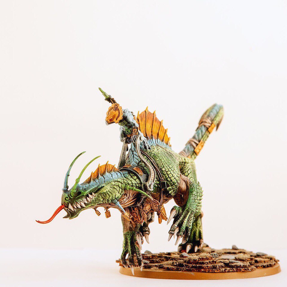 Seraphon Carnosaur - Моё, Warhammer AoS, Lizardmen, Wh miniatures, Покраска, Warhammer: Age of Sigmar, Seraphon