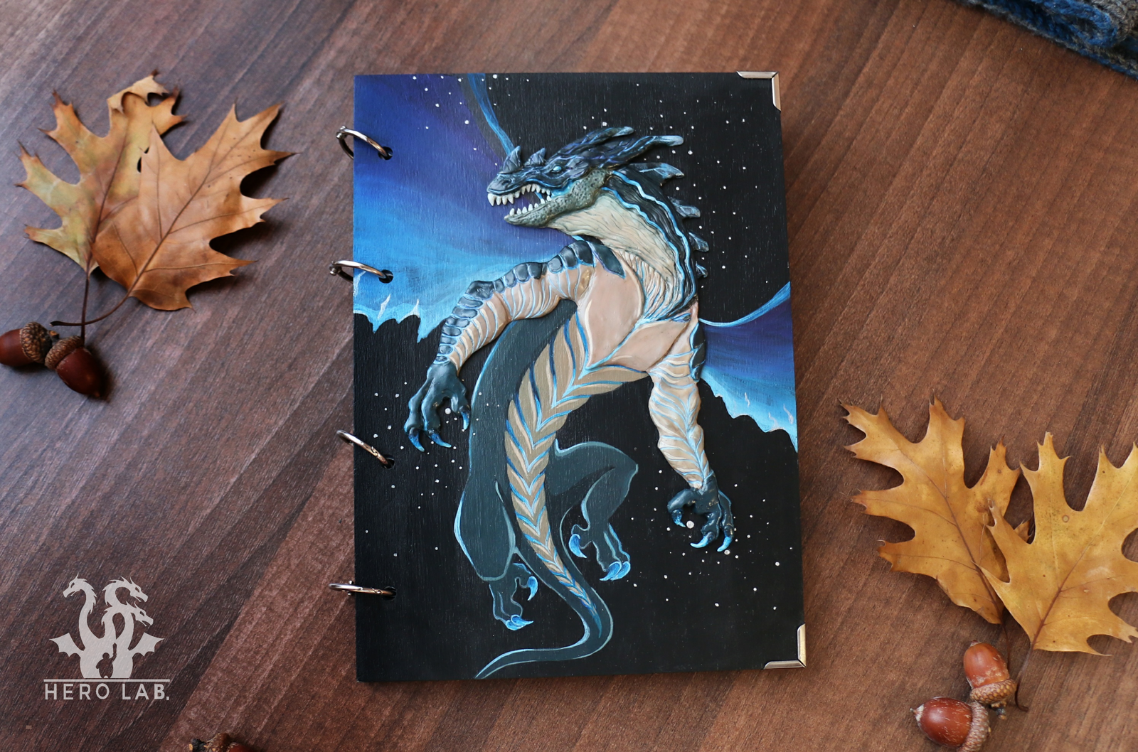 Notebook with Dragon Deon. Details, stages. - My, Handmade, Polymer clay, Notebook, Artbook, Stages, The Dragon, Fantasy, Cover, Longpost