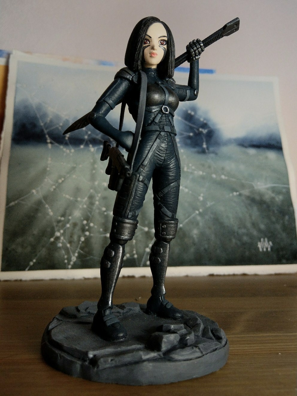 Battle Angel Alita - My, Anime, Needlework without process, Polymer clay, Anime art, Art, Interesting, Creation, Лепка