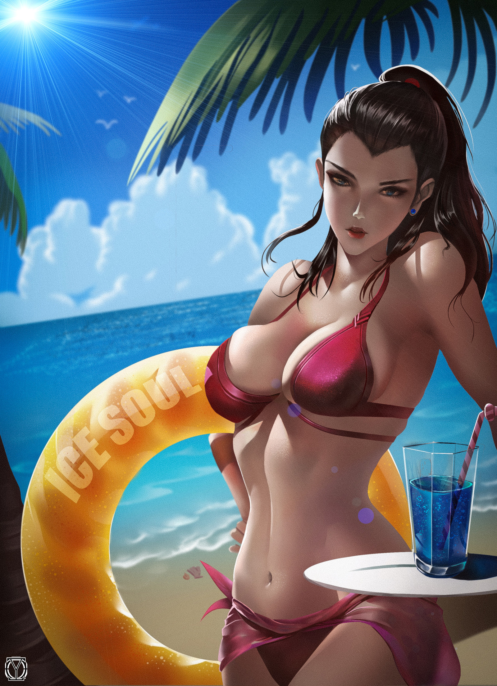 Taste of summer with Amelie Lacroix - Overwatch, Widowmaker, Amelie Lacroix, Widowmaker, Art, 
