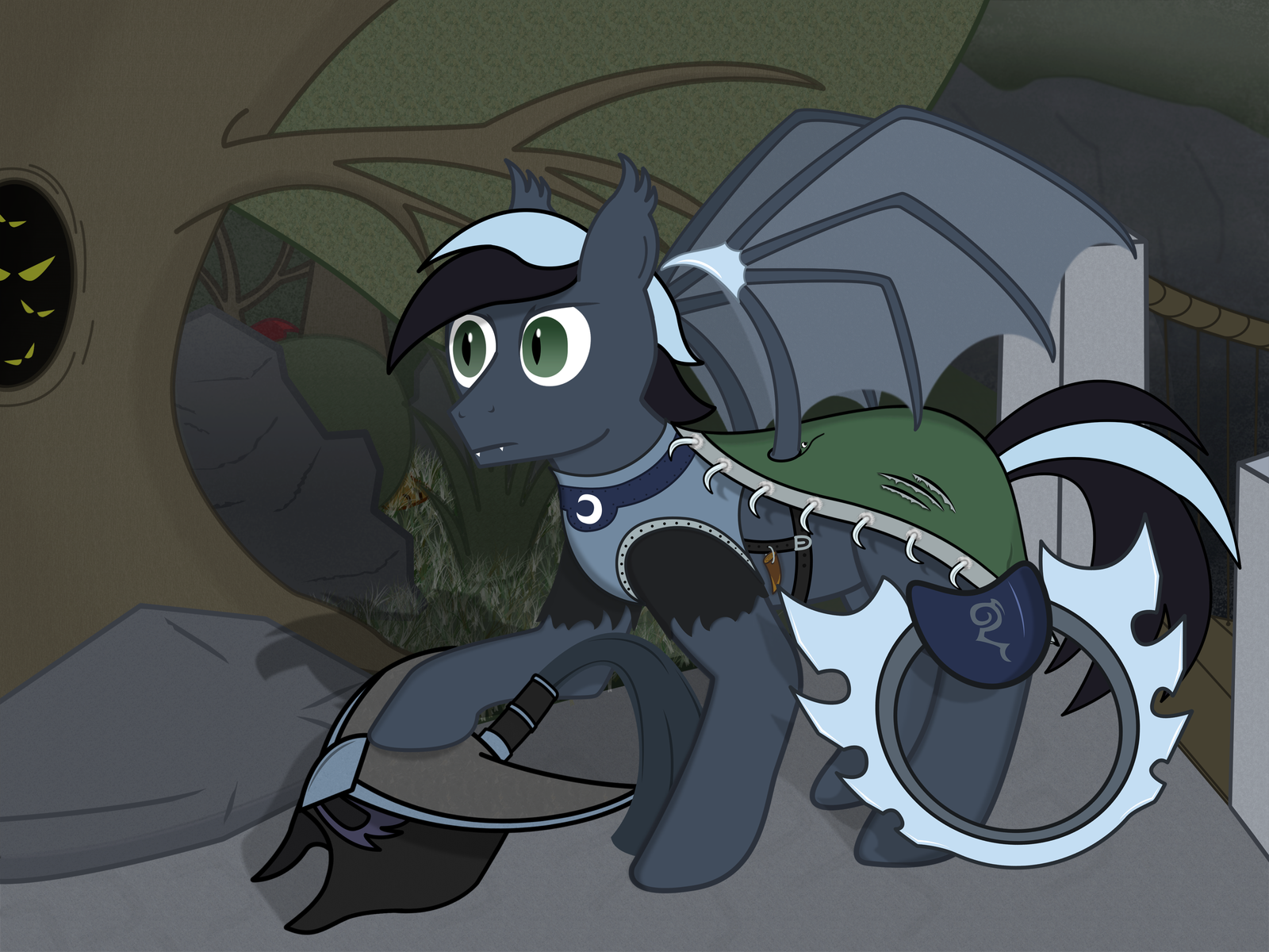 Первые попытки в рисование - Моё, My Little Pony, Thestral, Batpony, Original Character, MLP Learning