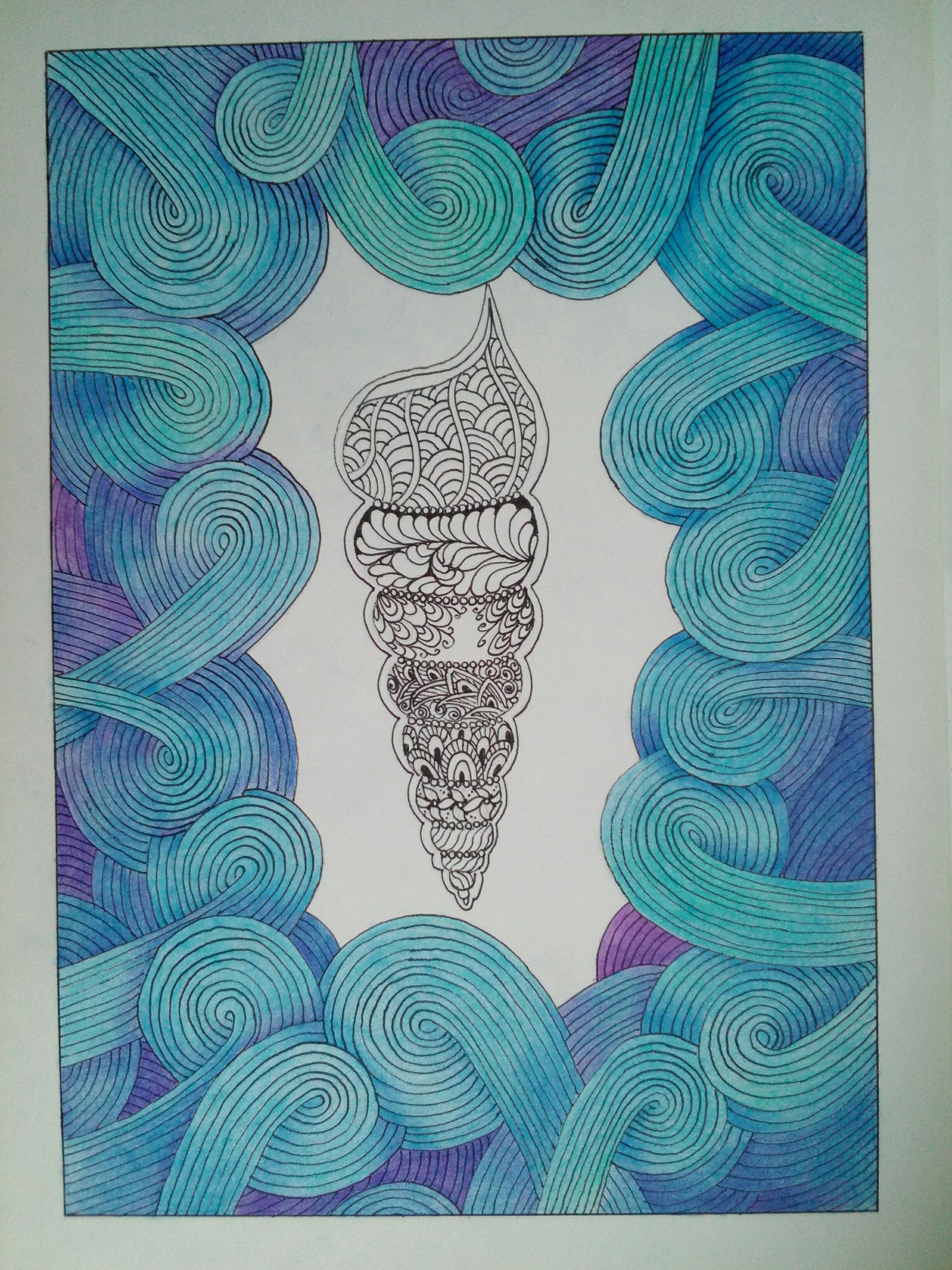 Zentangle, dudling part. - My, Doodle, Art, Zentangle, Painting, Longpost