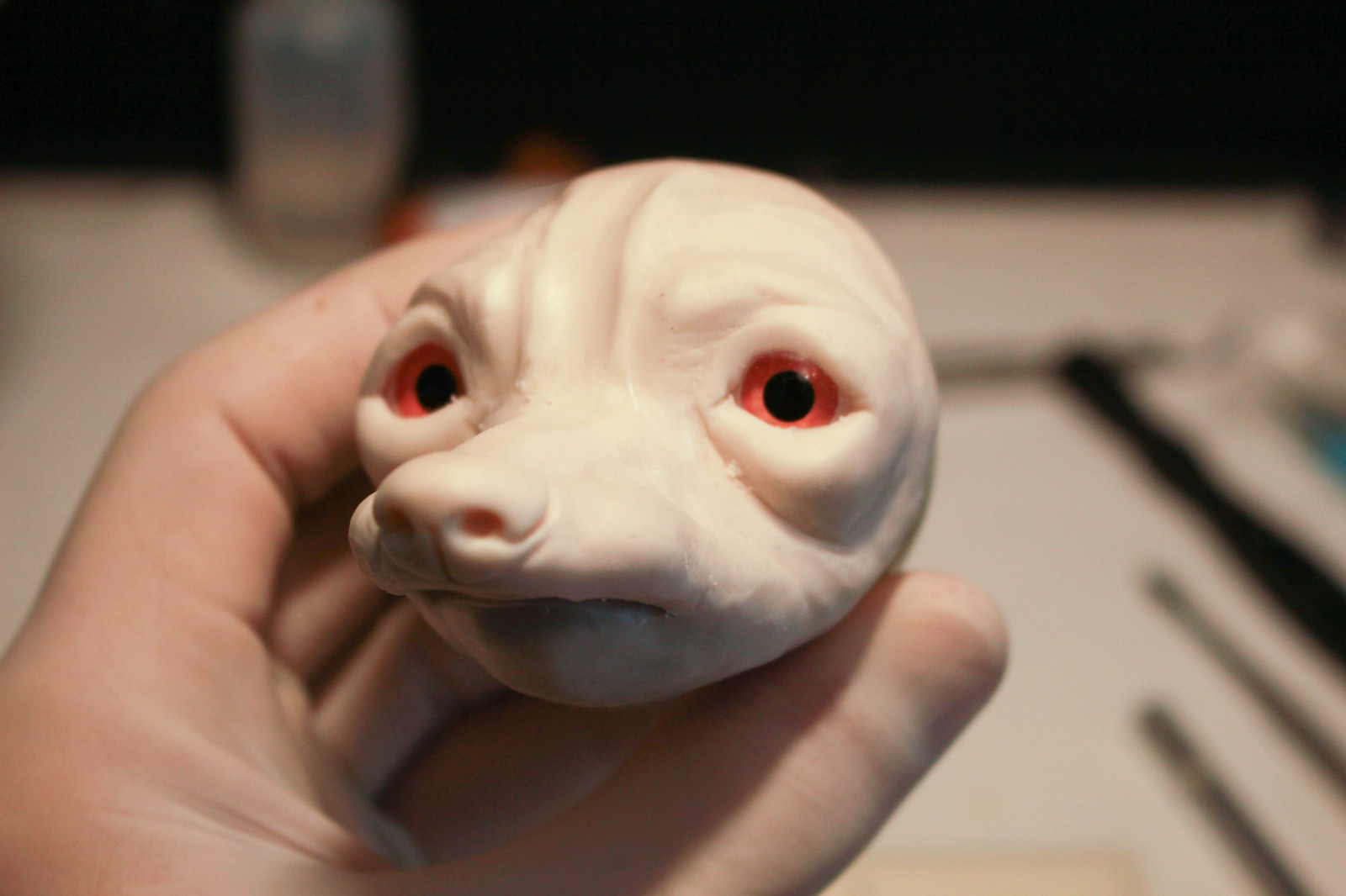 How they tried to sculpt Fthiven - My, My, Needlework with process, , Dog, Polymer clay, Author's toy, Longpost