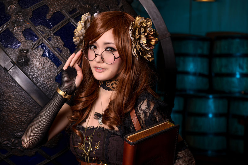 Steampunk Lolita - by - Isis Blue Fire - Косплей, Девушки, Стимпанк, Длиннопост