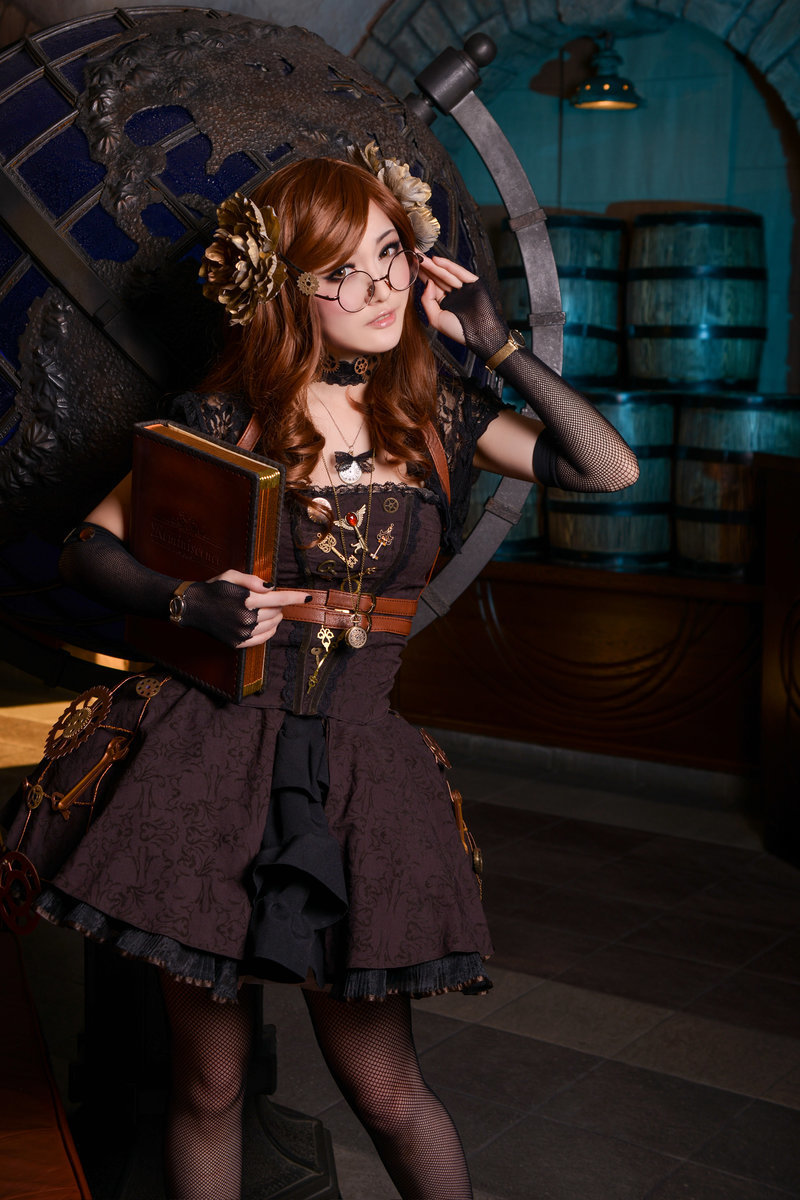 Steampunk Lolita - by - Isis Blue Fire - Косплей, Девушки, Стимпанк, Длиннопост