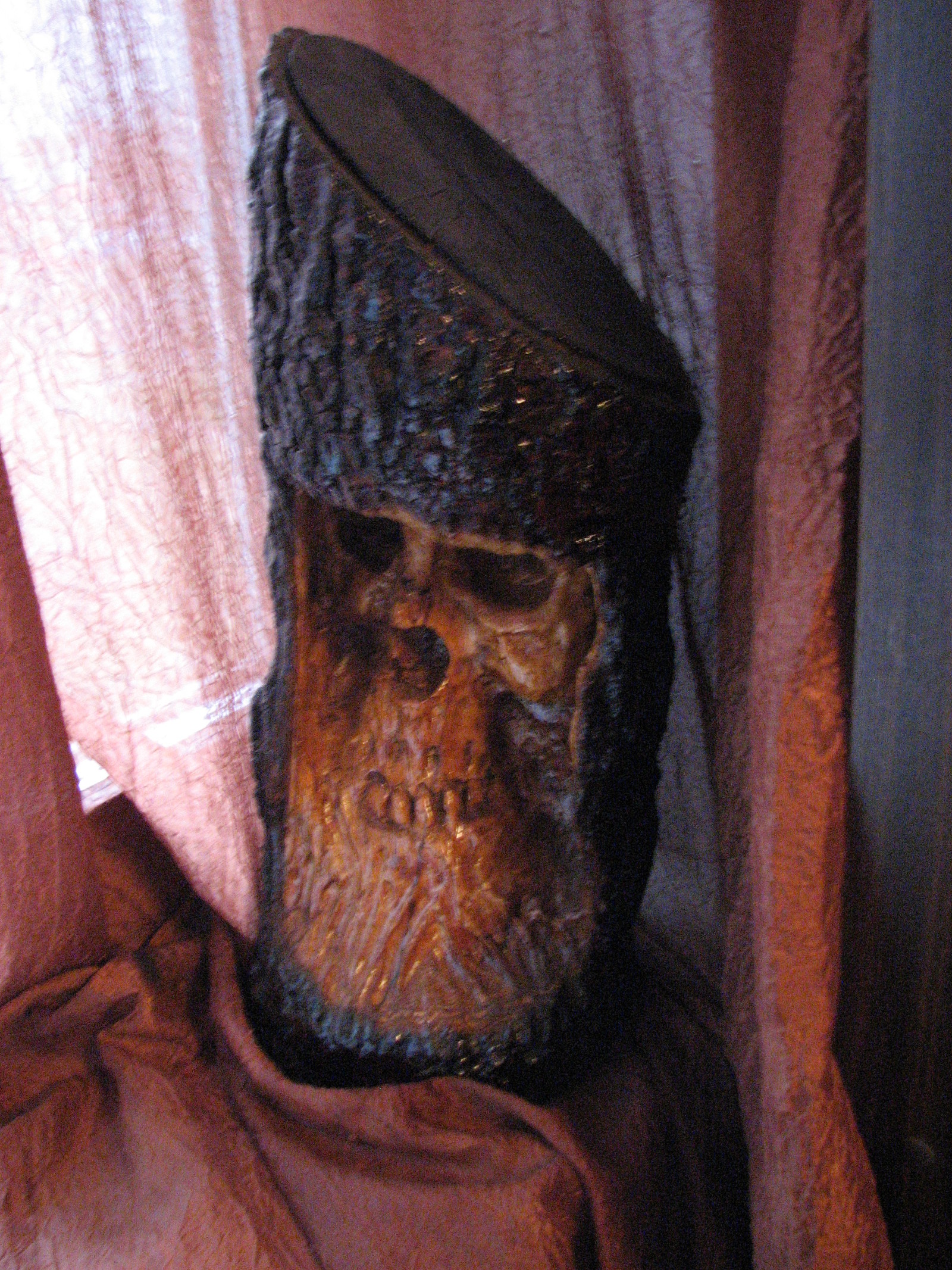 Skull carved from birch. - My, Scull, Wood carving, Longpost