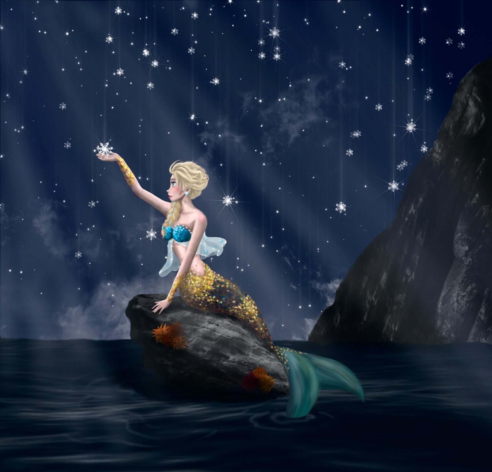 Elsa is a mermaid. Frozen - My, My, Elsa, Cold heart, Frozen, SAI