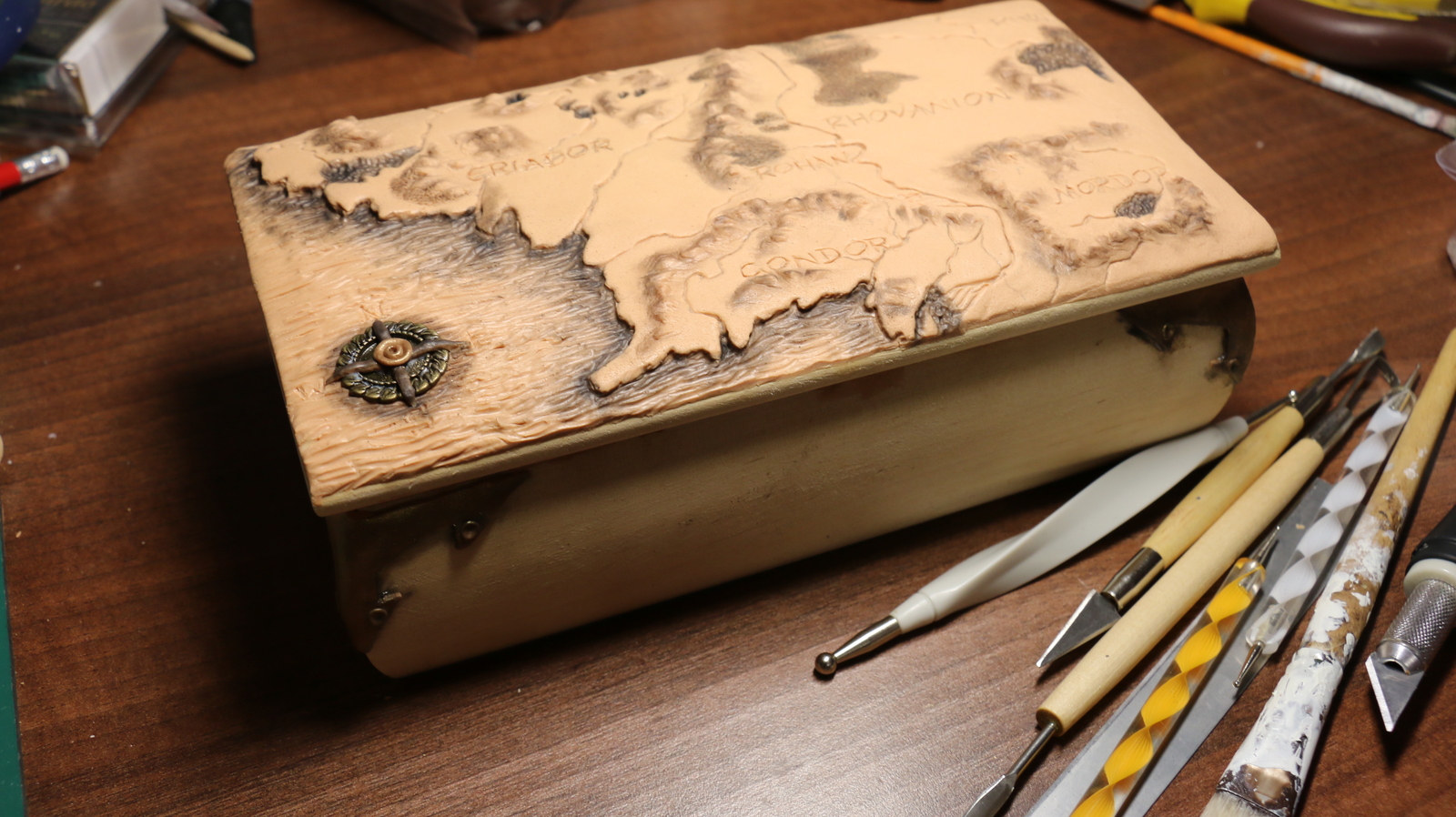 A short guide to making a Middle-earth box - My, Longpost, With your own hands, Casket, Polymer clay, Middle earth, Lord of the Rings, My, Handmade