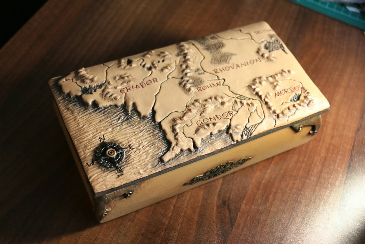 A short guide to making a Middle-earth box - My, Longpost, With your own hands, Casket, Polymer clay, Middle earth, Lord of the Rings, My, Handmade