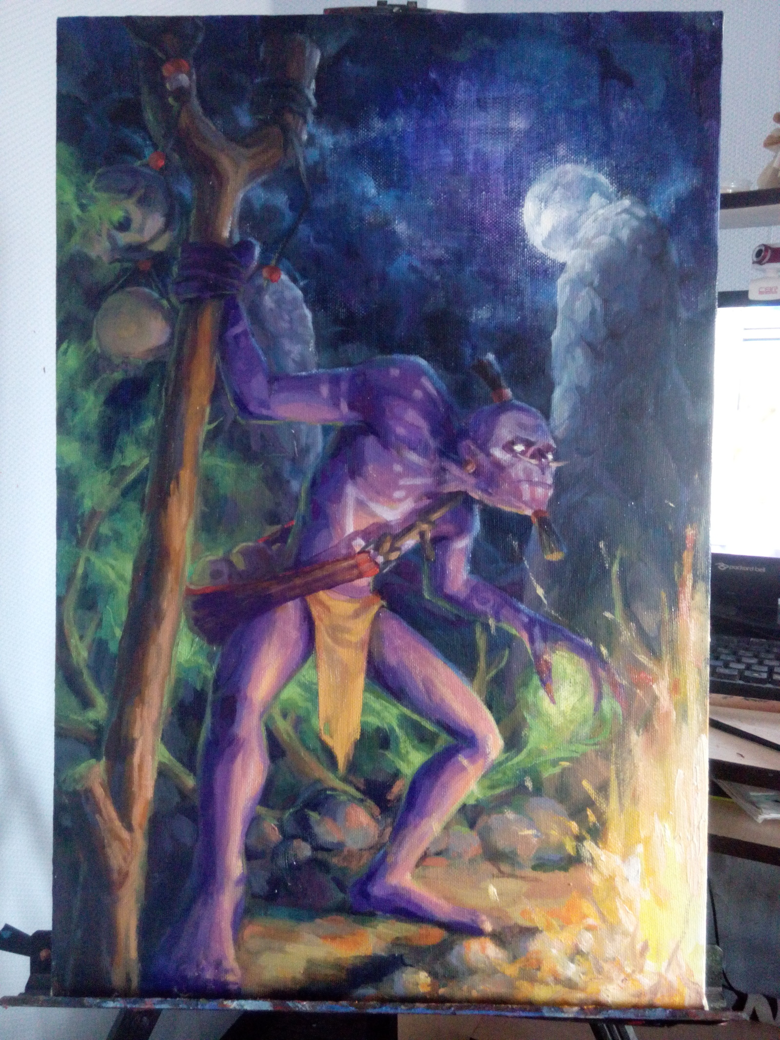 Witch Doctor. - My, Rna1ssnc, Witch Doctor, Dota 2, Dota 2 Art, Art, Games, Painting, Oil painting, Longpost