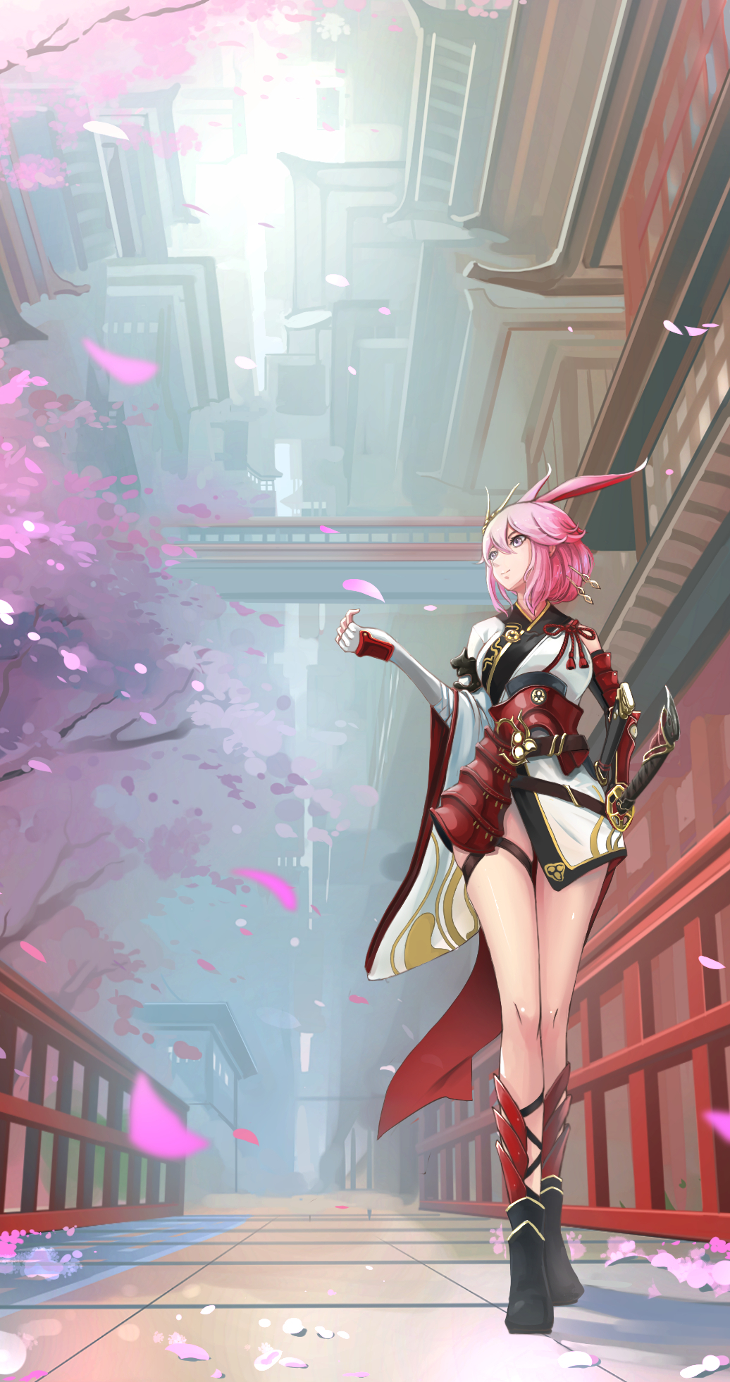 Yae Sakura - Anime Art, Game Art, Houkai 3rd, Yae Sakura